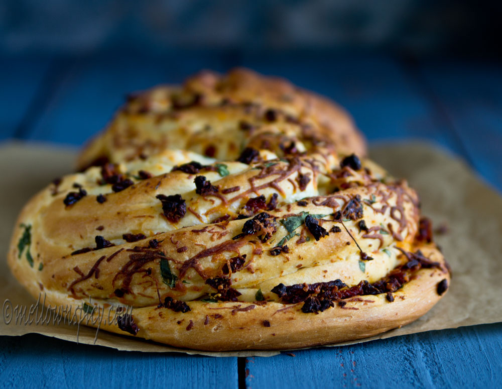 Pane Bianco with Cheese, Sun-Dried Tomatoes and Basil - Two of a Kind