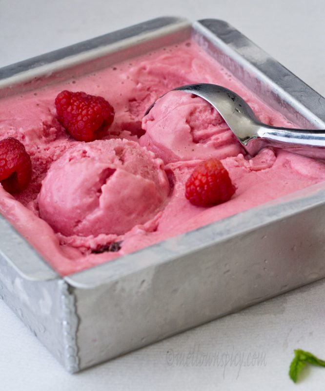 Raspberry Dark Chocolate Frozen Yogurt Frozen Dessert